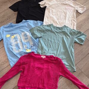 Girls XL 14-16 Lot of 5 Shirts Cat & Jack Old Navy Pink Sweater Fun Colorful